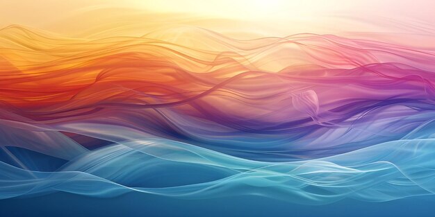 Vibrant Horizontal Wave Abstract Background Ai Generated