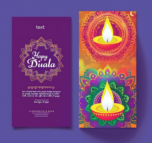 Photo a vibrant illustration of diwali celebrations lights of tradition