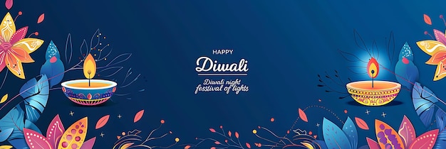 Photo a vibrant illustration of diwali celebrations lights of tradition