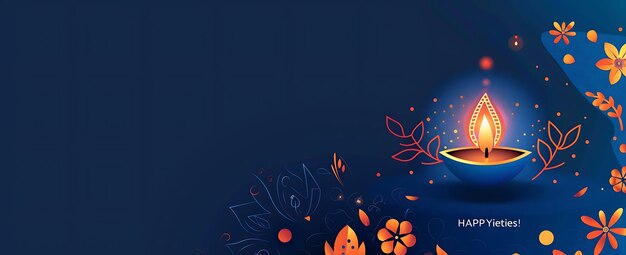 Foto un'illustrazione vivace delle celebrazioni di diwali, luci della tradizione