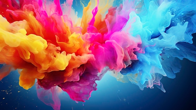 Vibrant ink splatter burst