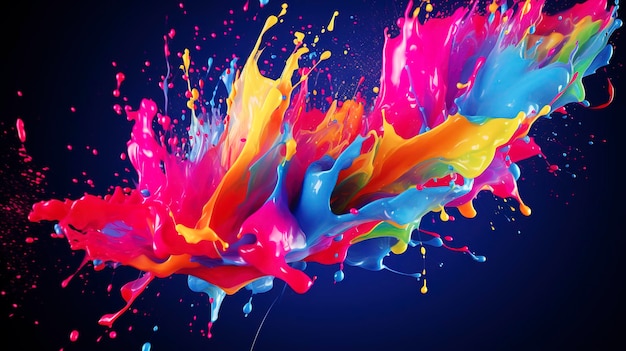 Vibrant Ink Splotch Splatter