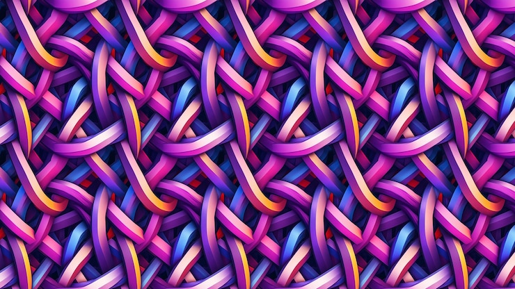 Photo vibrant intertwined abstract