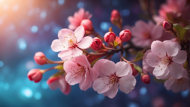 鮮やかで複雑な花のアレンジメント 色々なカラフルな花と 茂る緑とデル