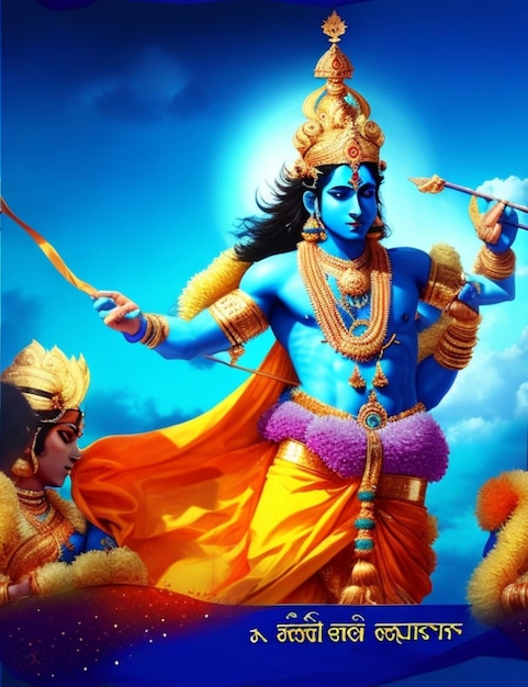 A vibrant janmashtami background colorful