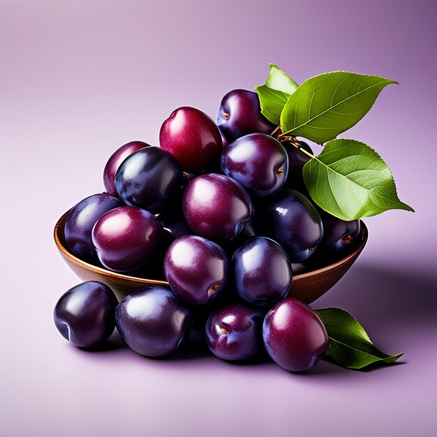 Vibrant and Juicy Fresh Plum Presentation