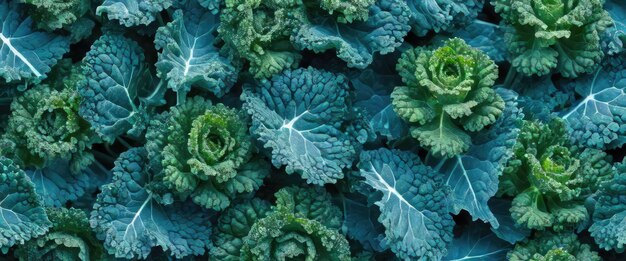 Photo vibrant kale green crunch wild berry icy blue background texture art