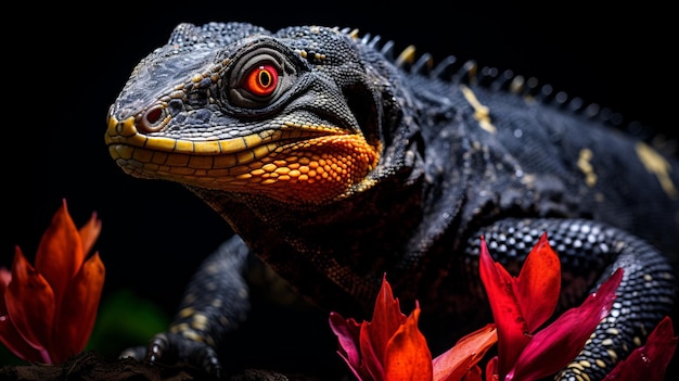 Vibrant Komodo Dragon Powerful And Emotive Portraiture In 32k Uhd