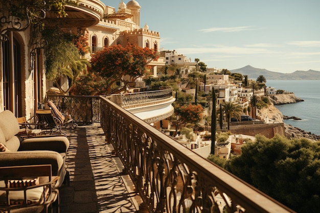 Vibrant landscape of the Mediterranean coast