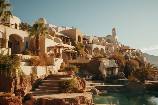 Vibrant landscape of the Mediterranean coast