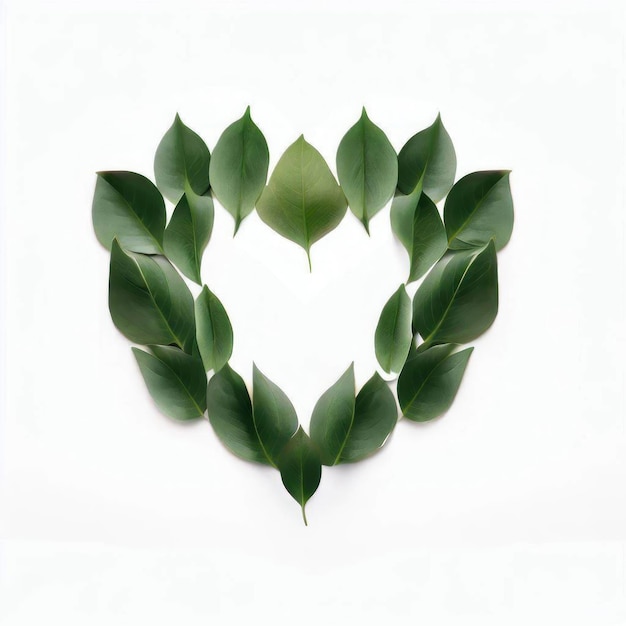 Photo vibrant leaf heart formation infused with generative ai039s creative touch generative ai