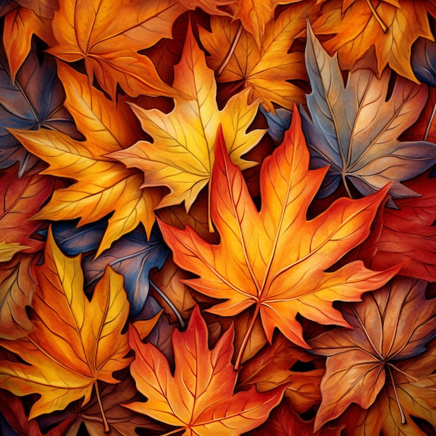 Vibrant leaves banner and seasonal backgrounds