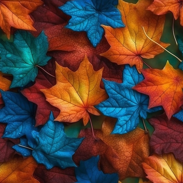 Vibrant leaves banner and seasonal backgrounds