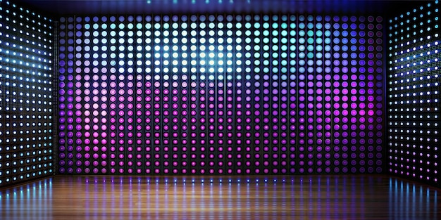 Живая LED-стенная точка с деревянным полом для мероприятий