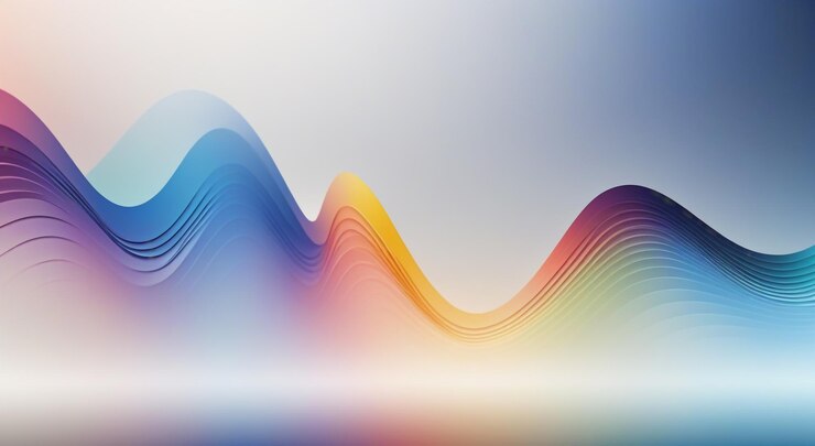 Photo vibrant lines abstract colorful gradient line pattern background