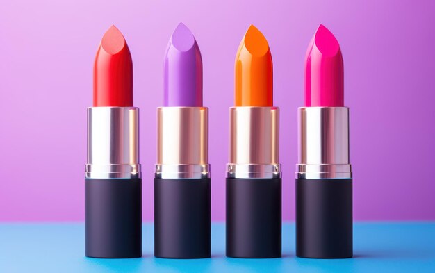 A vibrant lineup of lipsticks with rich hues