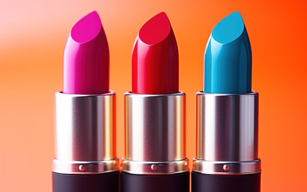 A vibrant lineup of lipsticks with rich hues