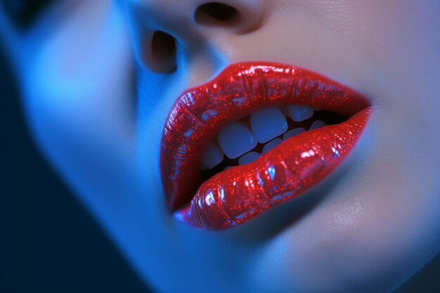 Vibrant lip makeup