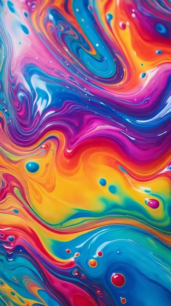 Vibrant Liquid Painting Background