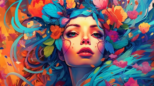 Vibrant and lively art illustration