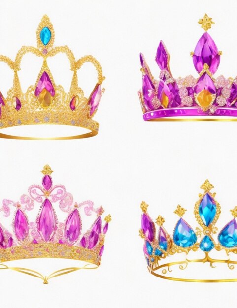 Foto sfondo di tiara principessa magica vibrante