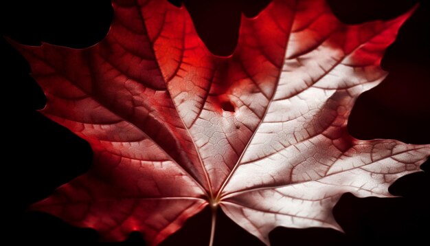Яркая осенняя красота кленового листа в природе, созданная искусственным интеллектом