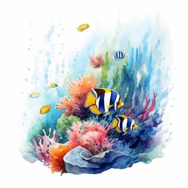 Premium AI Image | Vibrant Marine Paradise Immersive Sea Life in ...