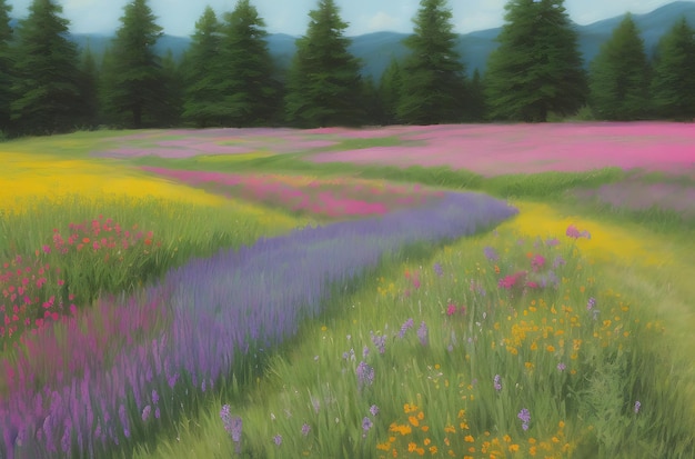 Vibrant Meadow Serenade