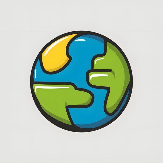 Photo a vibrant and modern vector illustration of earth