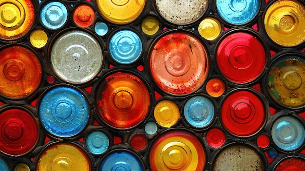 vibrant mosaic of colored glass artistic expression through light