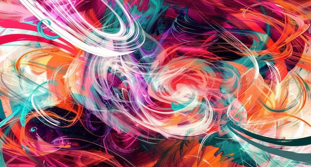 Vibrant multicolored fractal design for creative graphic projects holi banner