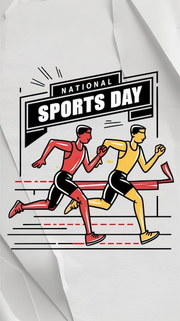 vibrant National Sports Day Poster Banner illustration featuring