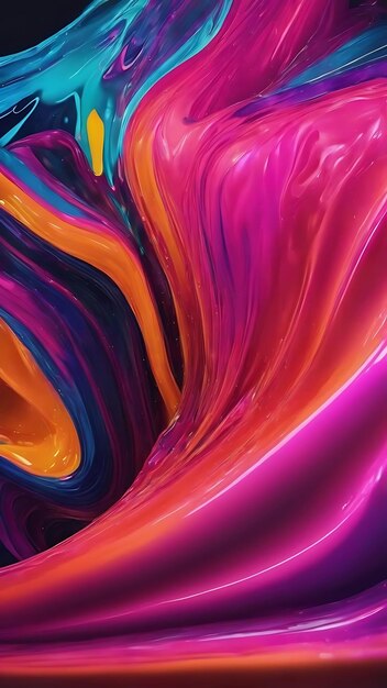 Vibrant neon colorful liquid banner