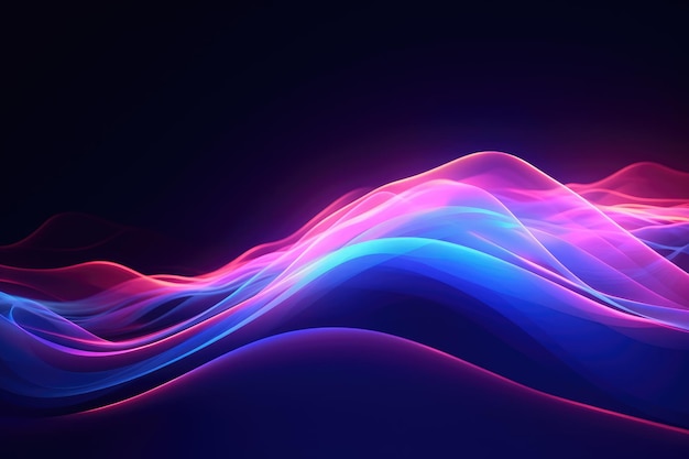 Vibrant Neon Wave Backdrop