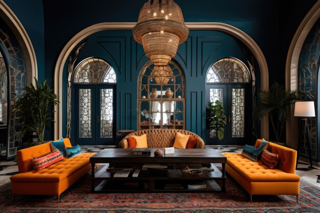 A Vibrant Oasis Step into an Exquisite Moroccaninspired Office Interior