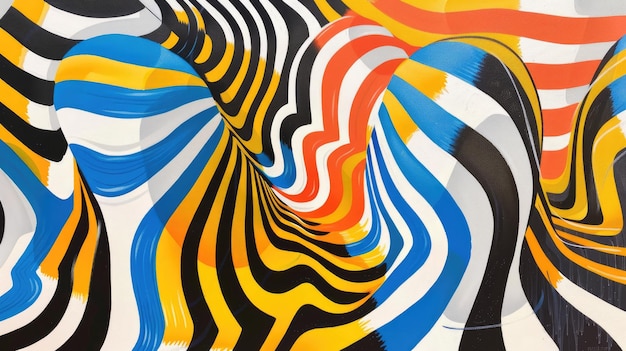 Vibrant OP Art toont gedurfde kleuren met hypnotiserende optische effecten