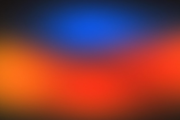 Vibrant orange blue red black grainy gradient background abstract glowing colors dark noise