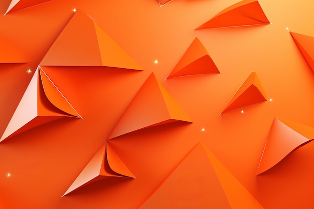 Vibrant orange geometric kite pattern a modern 3d psd design with ar 32 background