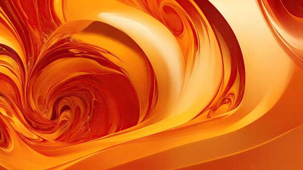 鮮やかなオレンジと金色が 滑らかな抽象的な波で流れています