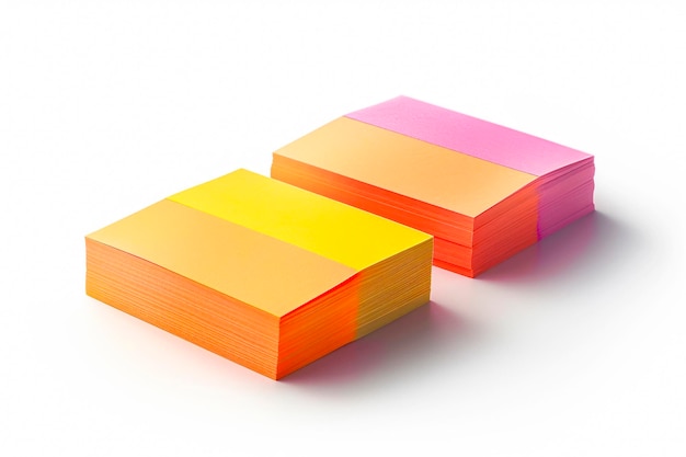 Vibrant Orange Pastel Adhesive Notes UltraDetailed 8K Product Shot op witte achtergrond