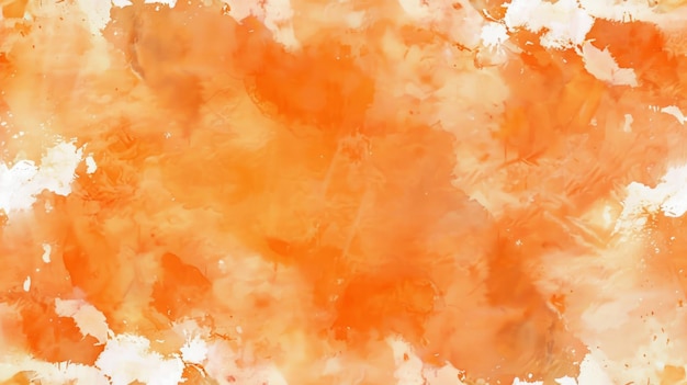 Vibrant Orange Watercolor Background Tile Generative AI