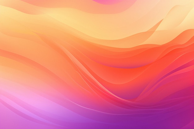 鮮やかなオレンジ紫のグラデーション背景が輝いています