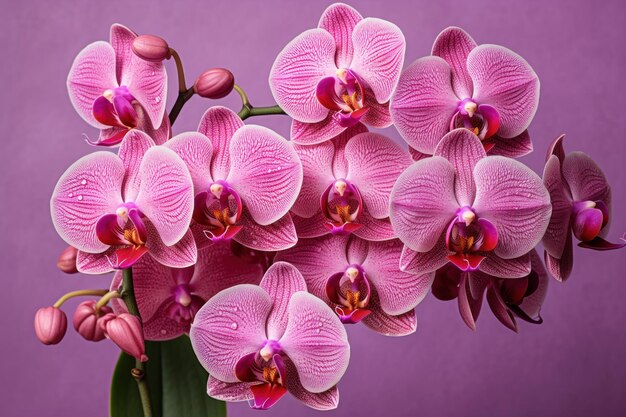 Vibrant Orchid pink flower botany Generate Ai