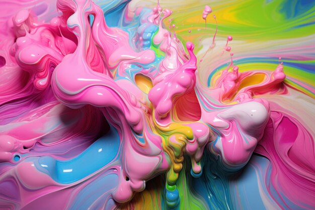 Vibrant Paint Swirl Abstract