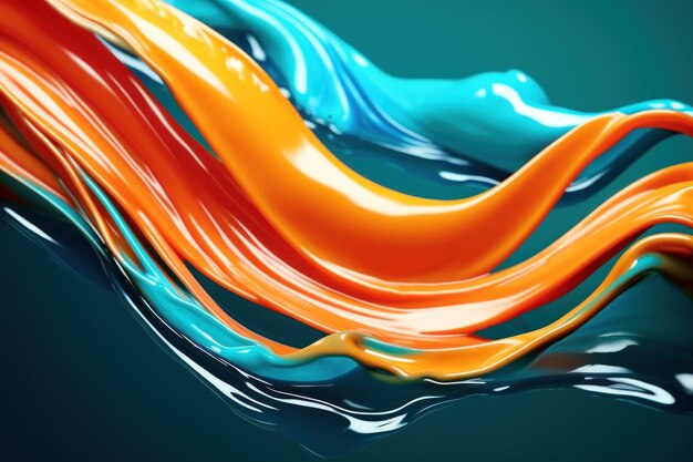 Photo vibrant paint swirls with a glossy finish