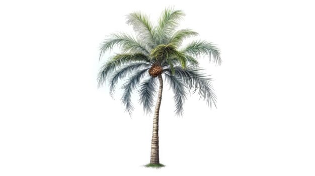 A vibrant palm tree watercolor illustration generative ai