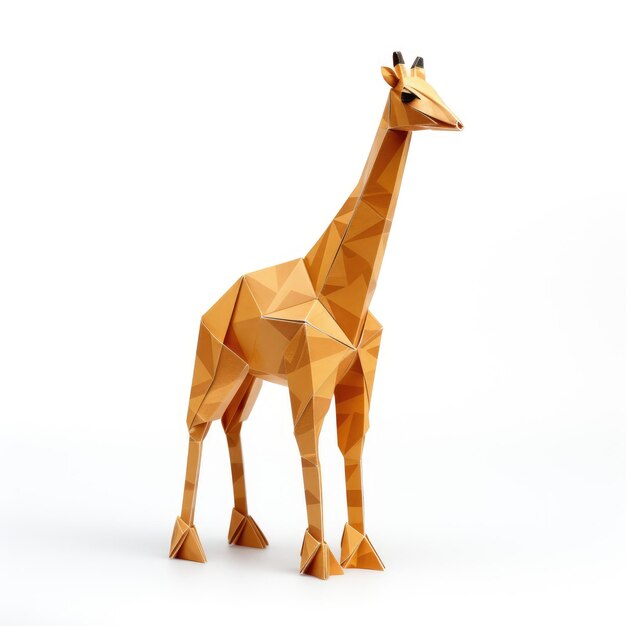 Vibrant Paper giraffe Stunning Origami Pet Design Creative Polygon Art
