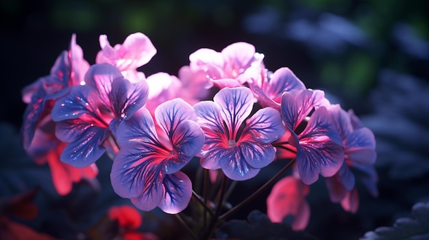 Vibrant Pelargonium Blossom in Full Bloom AI Generated Photo
