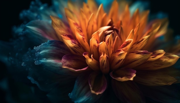 Яркие лепестки одного цветка демонстрируют красоту природы, созданную искусственным интеллектом.