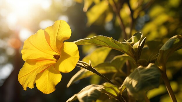 Vibrant Petunia Hyperrealistic Hd Photography Of Yellow Autumn Leaves